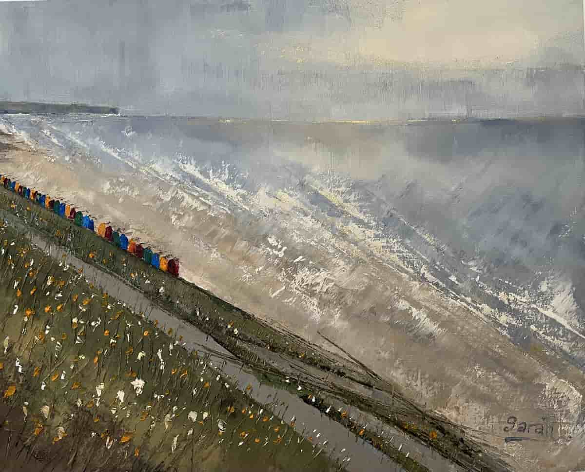 painting of Whitby Beach